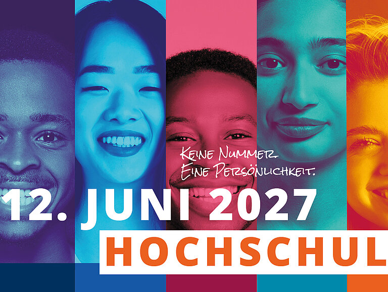 Verschiedene Gesichter, bunt eingefärbt